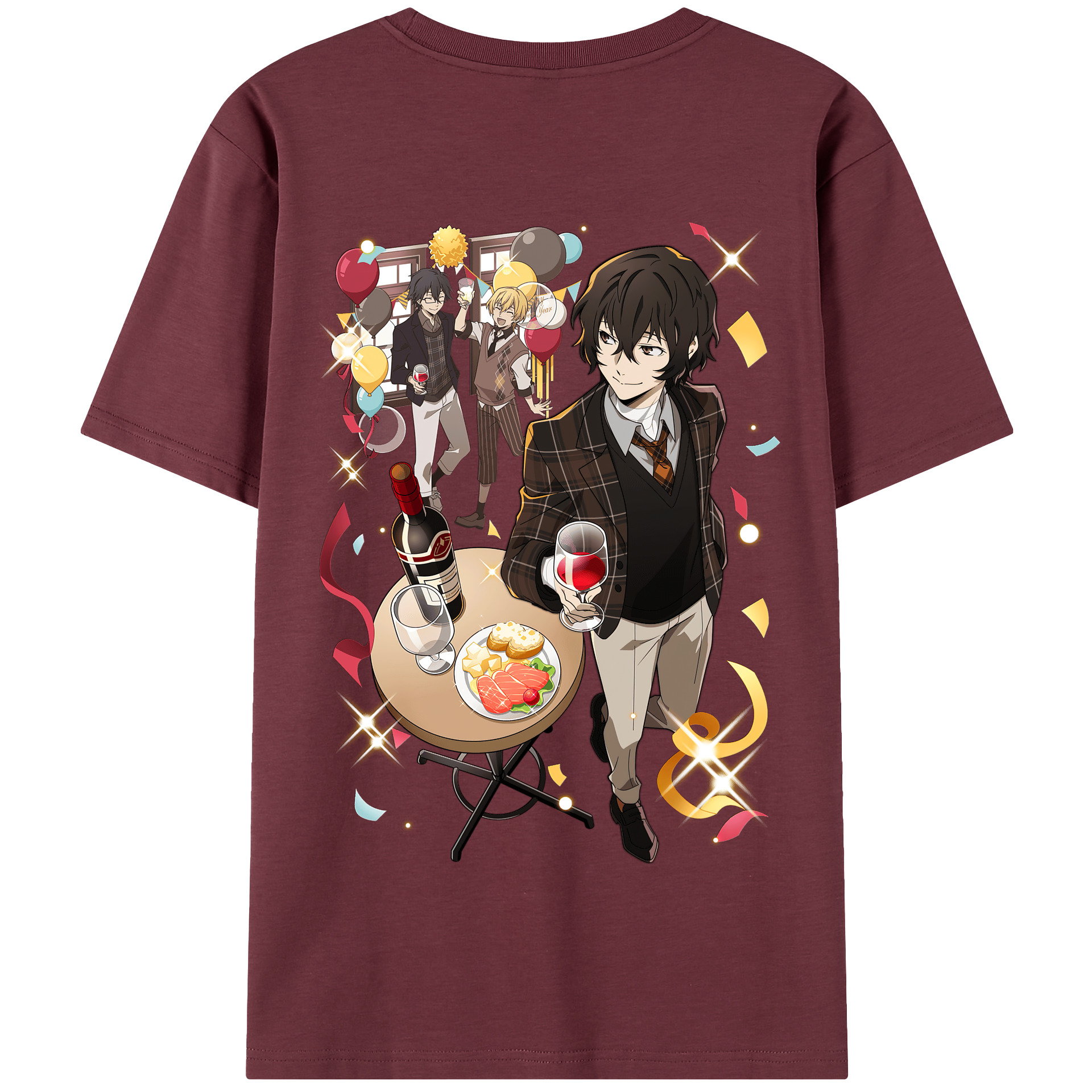 （画像用） 文豪ストレイドッグス Bungo Stray Dogs 綿100％半袖Tシャツ（背面プリント）